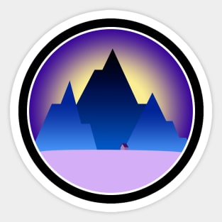 Simplistic Mountains Sticker